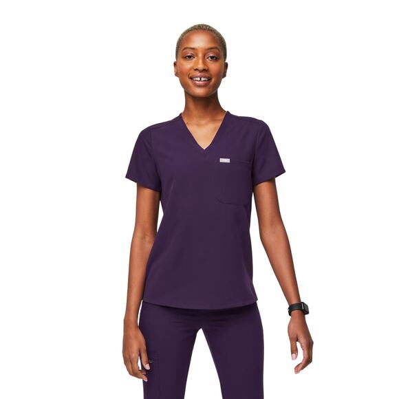 Figs Tops - FIGS Catarina V-Neck Scrub Top Purple Jam (PO 4994) Women’s 3XL Rare LE Retired